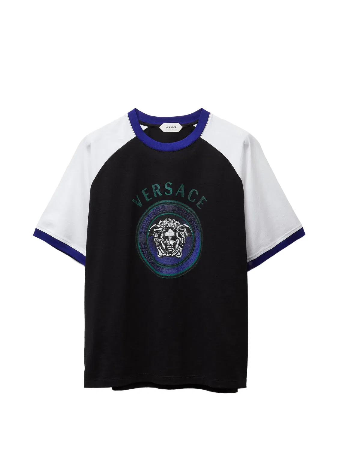 Футболка из джерси с принтом Versace, черный