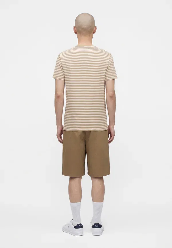 Футболка хлопковая Short sleeve - print t-shirt Polo Ralph Lauren vintage khaki, white, белый/хаки — фото 3