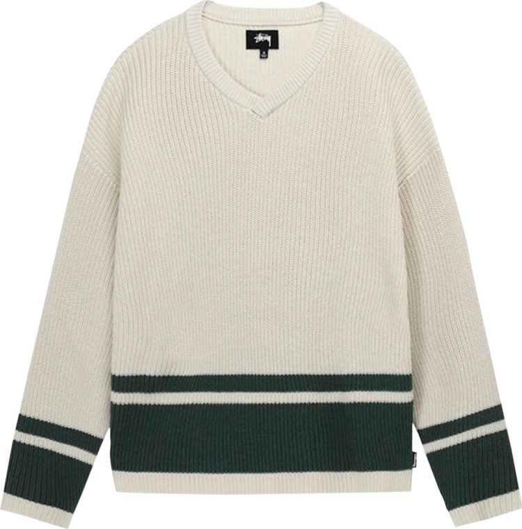 

Свитер Stussy Athletic Sweater 'Natural', кремовый, Бежевый, Свитер Stussy Athletic Sweater 'Natural', кремовый