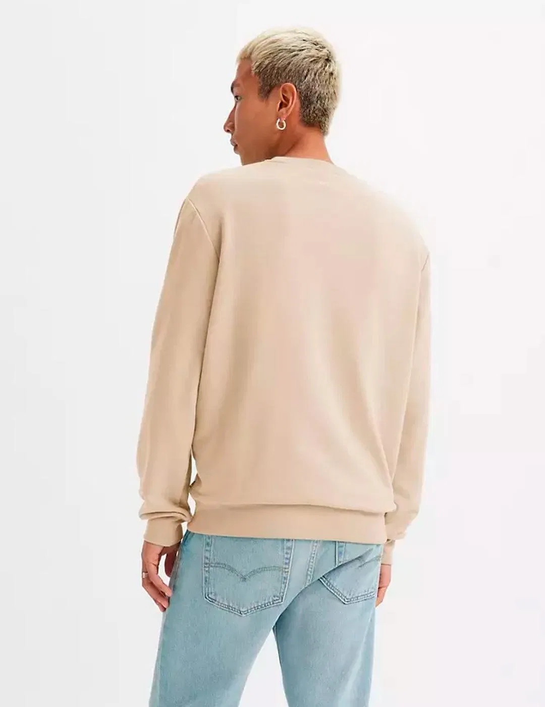 Мужской свитшот с круглым вырезом Levi's, Beige — фото 2