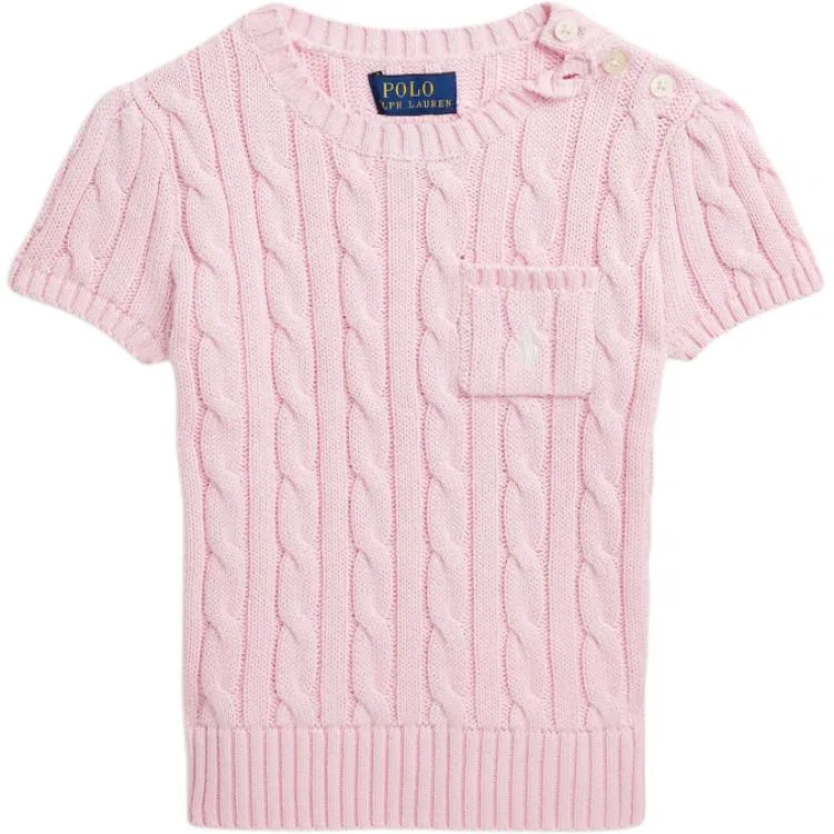 Детский трикотажный свитер с длинным рукавом Polo Ralph Lauren, Light Pink