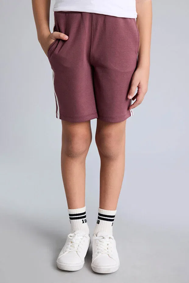 Детские шорты для мальчиков модальные Elastic Waist Modal Shorts For Boys Defacto, Burgundy-Br494 — фото 3