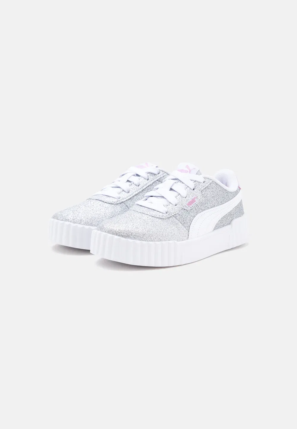 Кроссовки Carina 3.0 glitz унисекс Puma, Silver-Coloured/White — фото 2