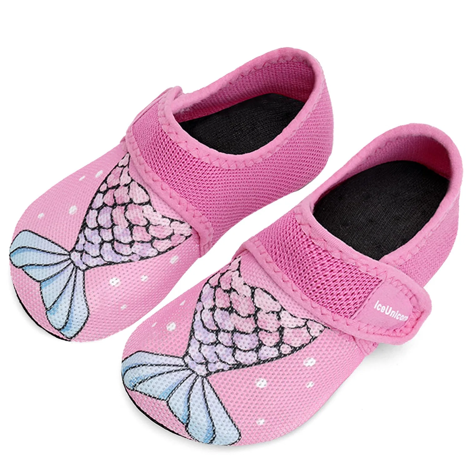 Детские тапочки для мальчиков и девочек с принтом Water Socks IceUnicorn, Pink Fish Tail