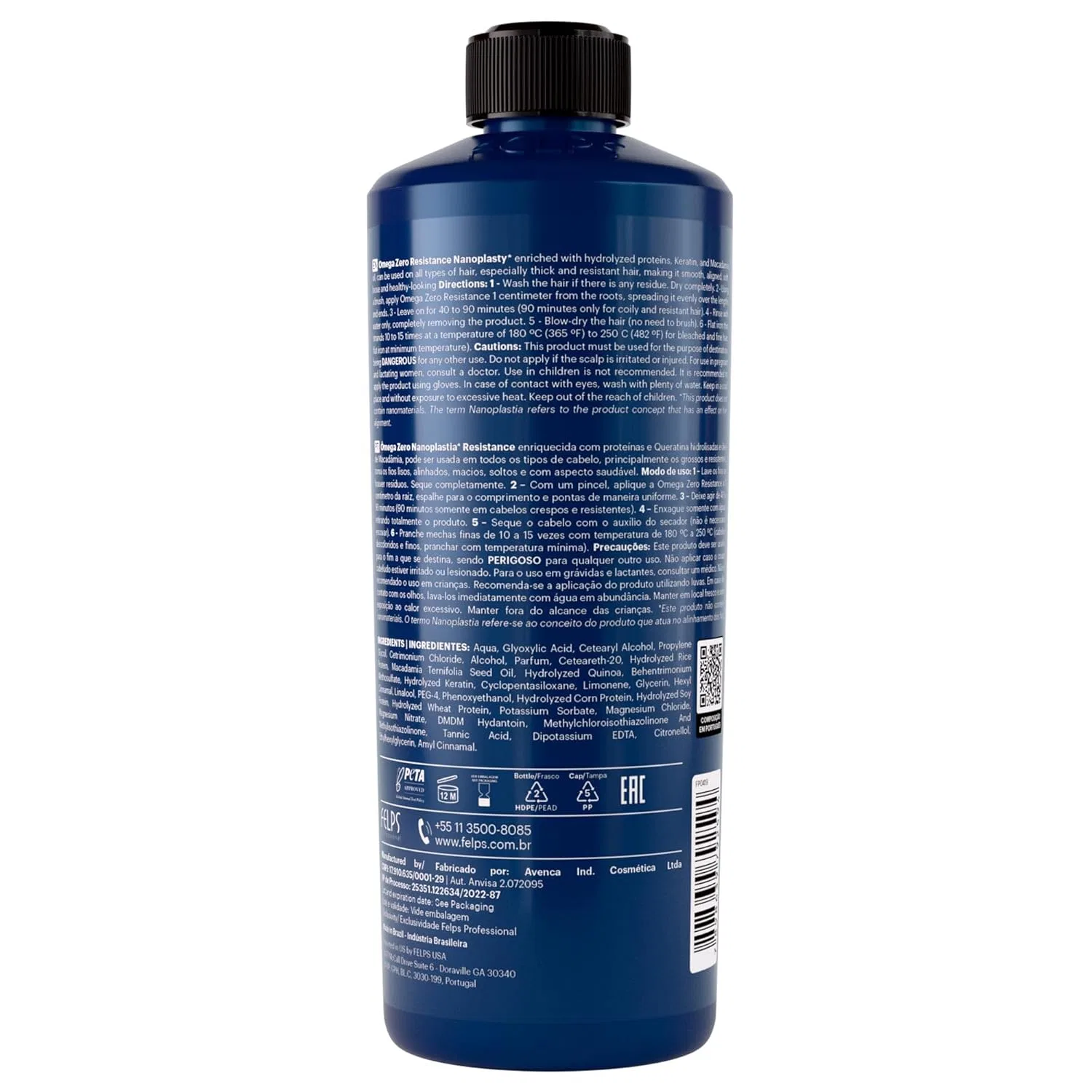 Средство для выпрямления волос Felps Professional Omega Zero Nanoplastia Resistance 500 мл Felps Professional — фото 2