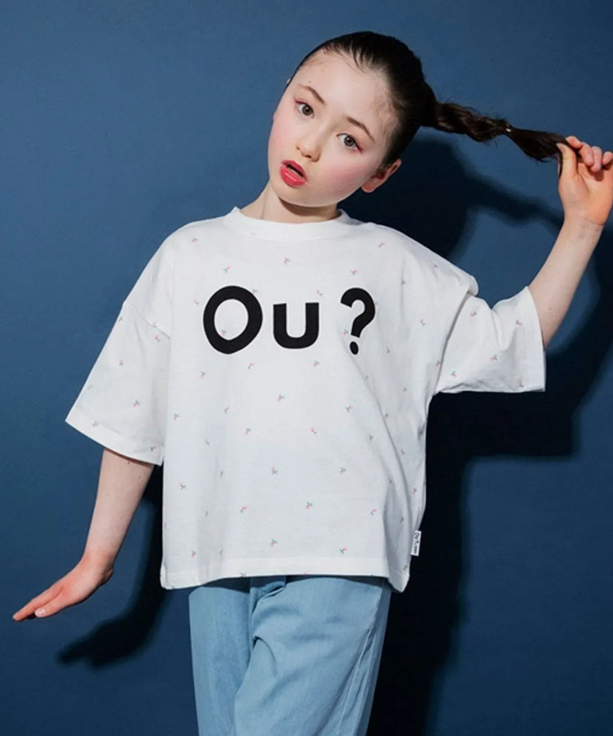 Детская футболка с коротким рукавом с принтом Ou? by EDWIN, Off White