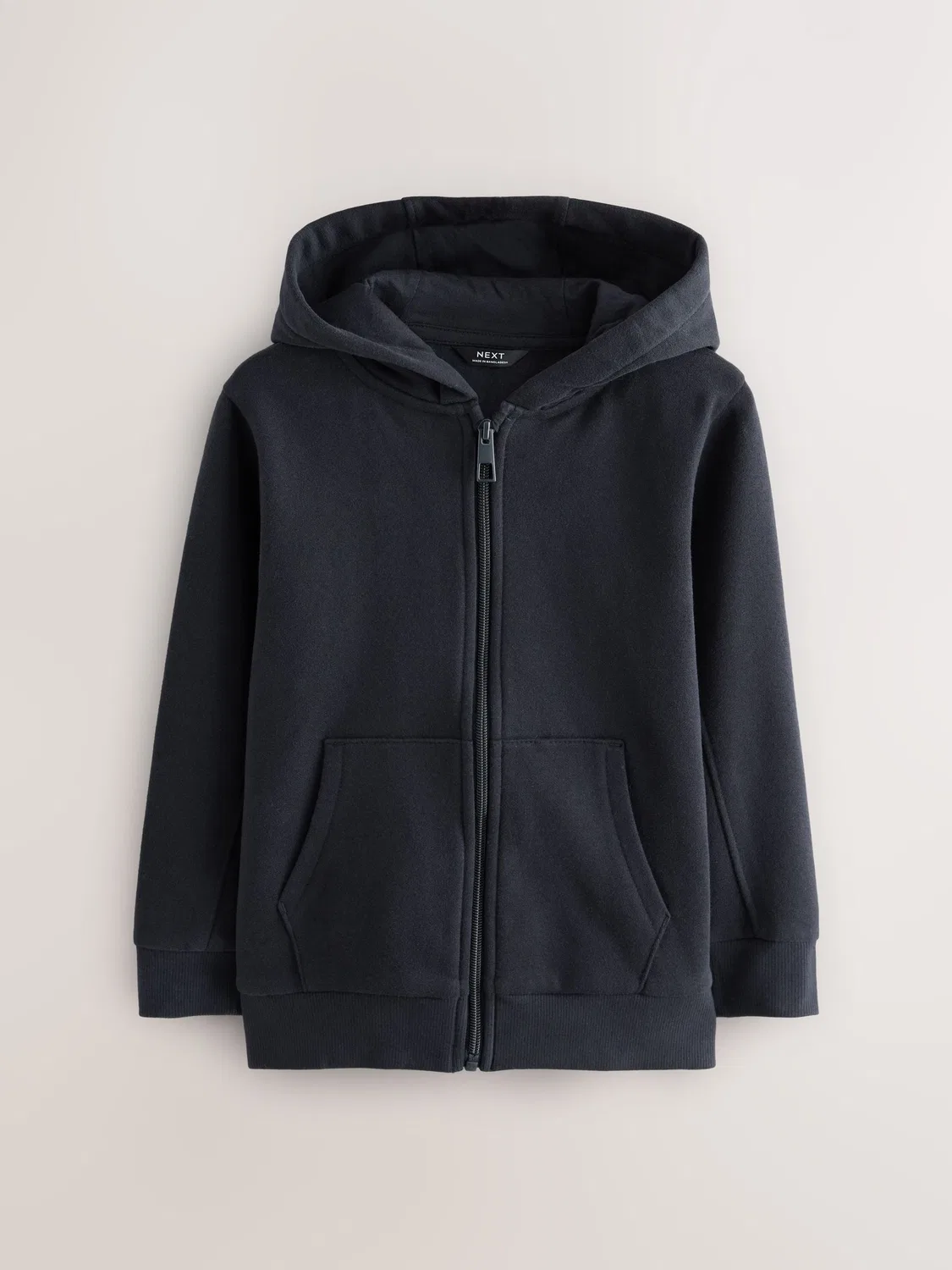 Худи на молнии, однотонное, Navy Blue Next