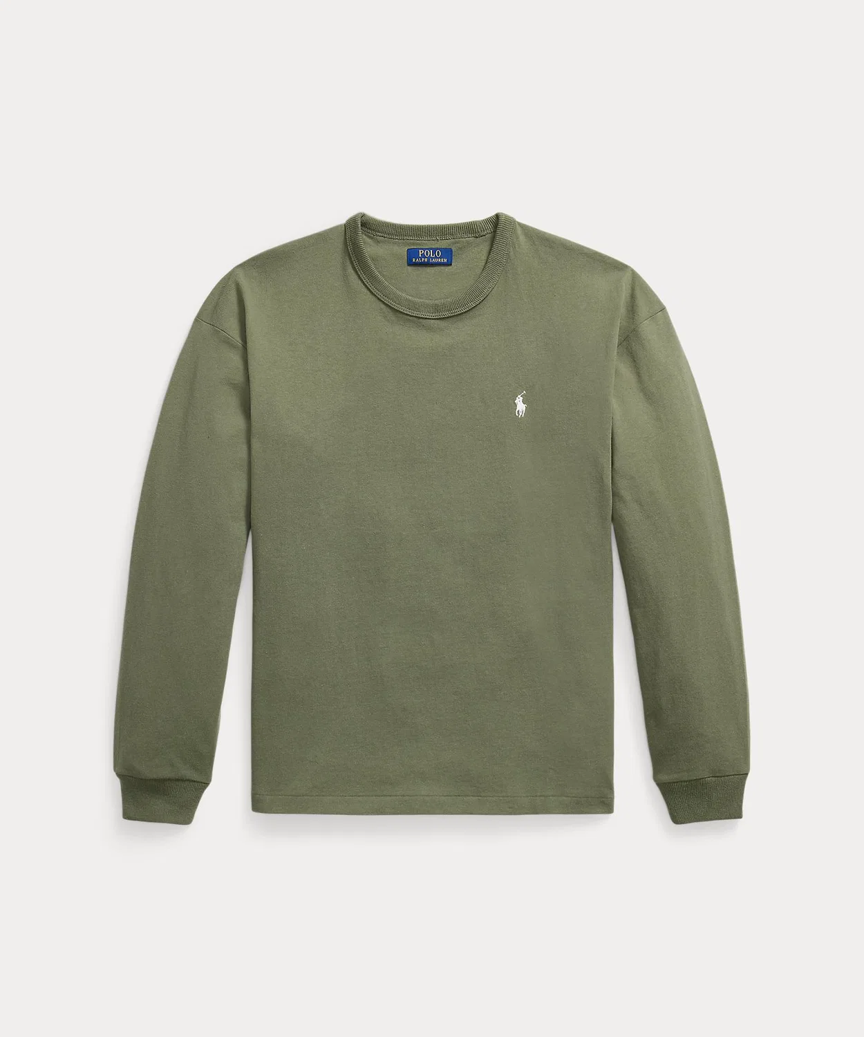 Мужская футболка с длинным рукавомRelaxed Fit Jersey Long Sleeve T-Shirt POLO RALPH LAUREN, Green — фото 2