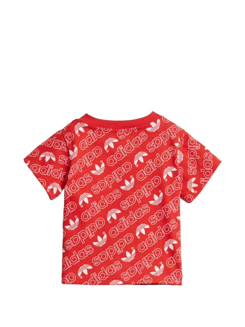 Футболка с монограммой Trefoil Adidas Kids, красный — фото 2