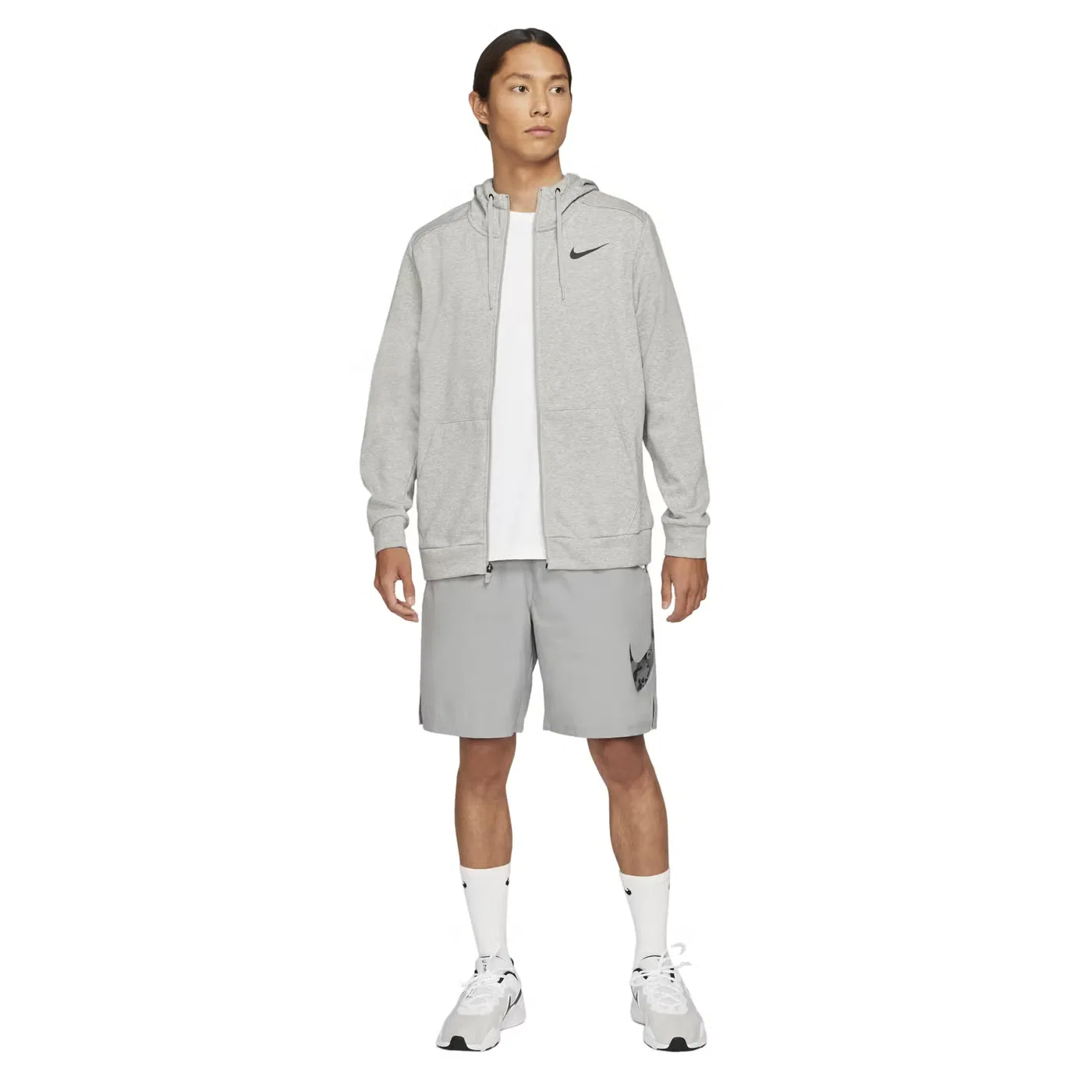 Худи с капюшоном на молнии Nike Mnk Dry, серый — фото 3