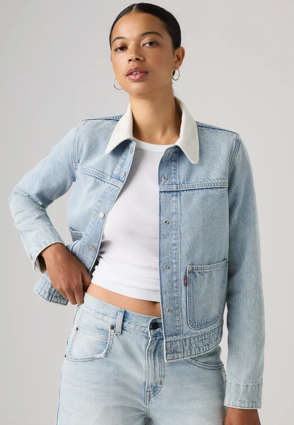 Джинсовая куртка водителя грузовика Levi'S, Abraided Art Stone
