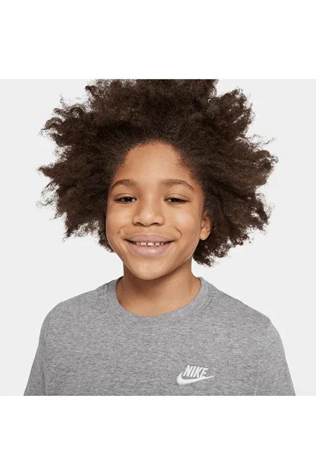 Детская футболка для девочек с коротким рукавом Sportswear Nike, Gray — фото 2