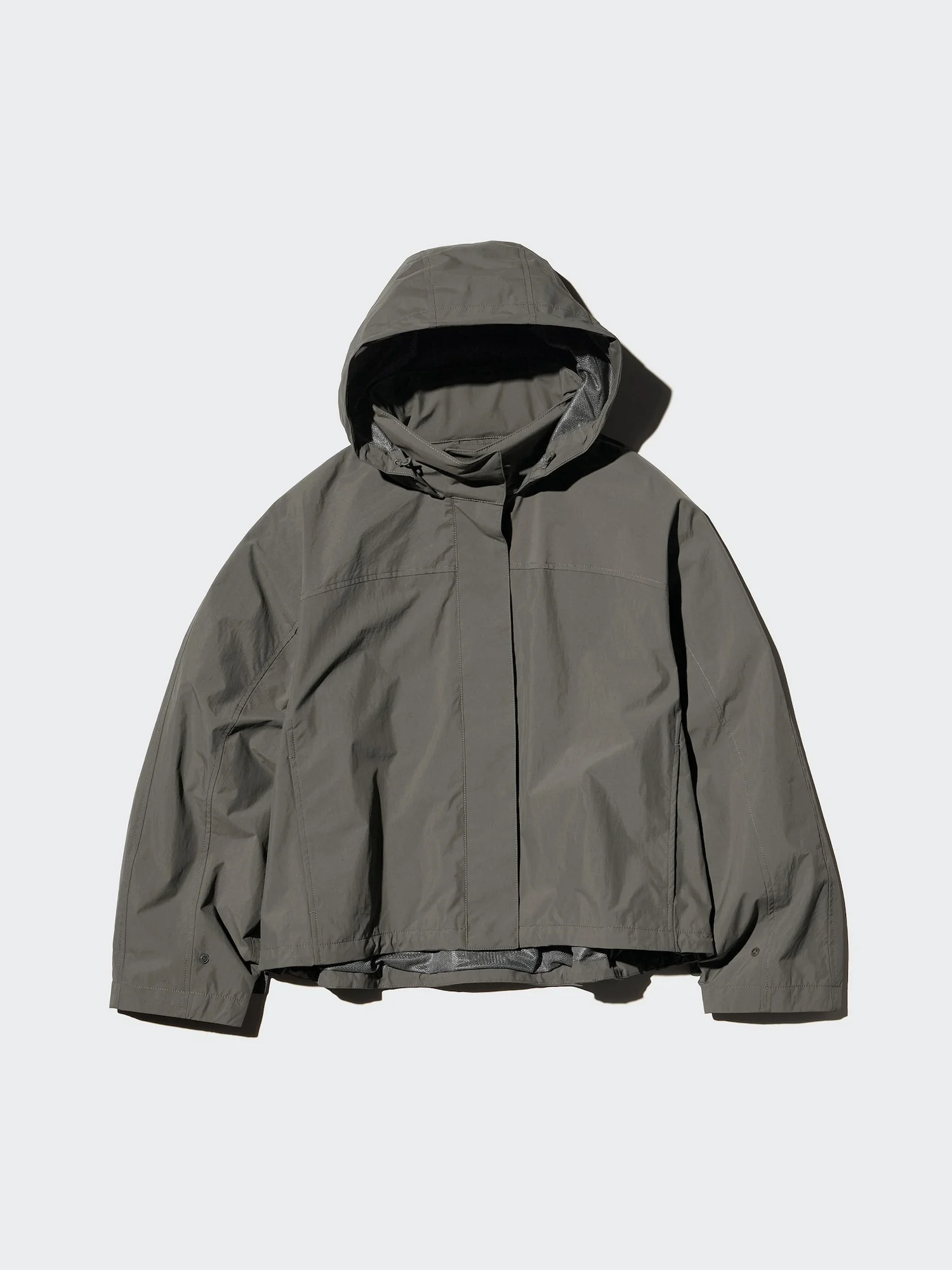 Женская ветровка Uniqlo Stand Collar, оливковый — фото 4