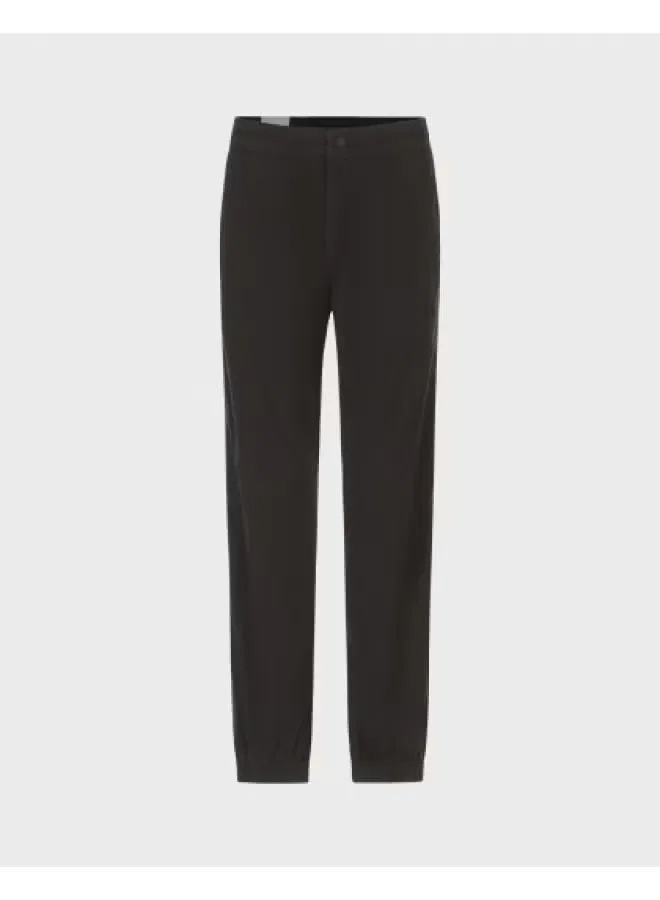 Брюки зауженные с манжетами Zara, черный