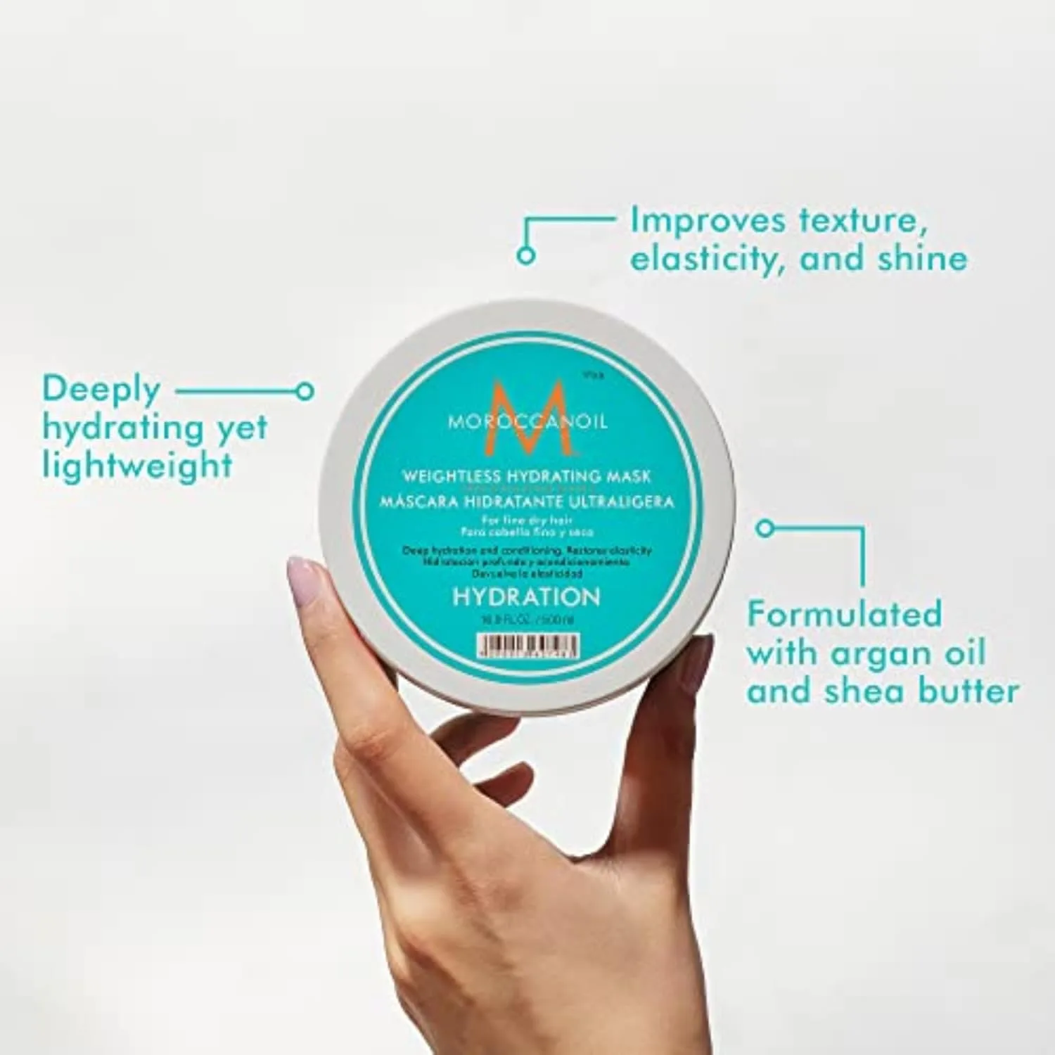 Увлажняющая маска для волос Moroccanoil Weightless 500 мл (1 шт.) — фото 4