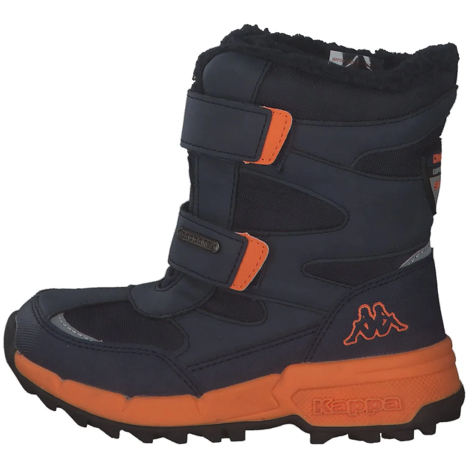 Детские зимние ботинки для мальчиков с принтом Kappa, Navy Orange — фото 2