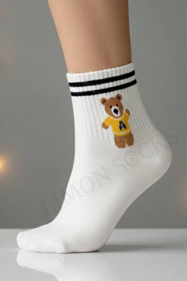Детские носки с принтом Teddy Bear Character (4 пары) Limon Socks, Çok Renkli — фото 4