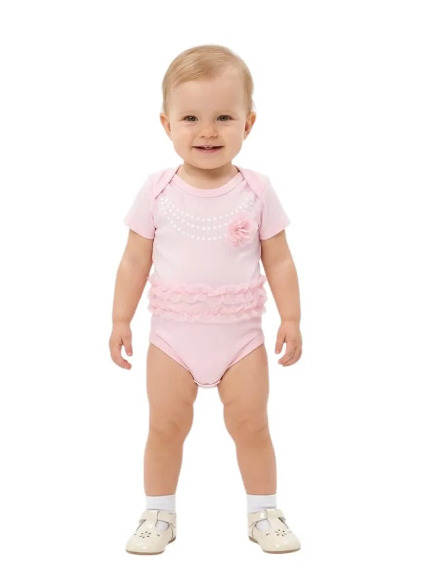 Боди-комбинезон с коротким рукавом, комплект из 5 предметов Little Princess Bambimici, разноцветный — фото 2
