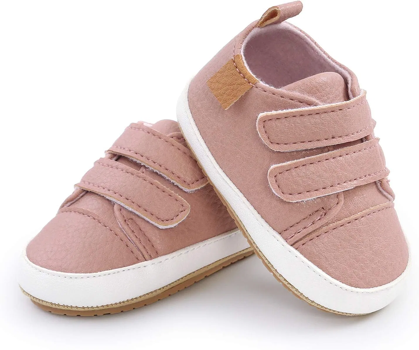 Детские кожаные кроссовки с утеплением для мальчиков и девочек, Pink — фото 4