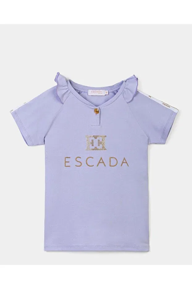 Детское платье-футболка для девочек с коротким рукавом Escada, Lilac