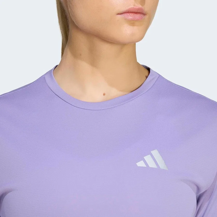 Футболка спортивная с принтом adidas ADI365 Running Essentials, Фиолетовый — фото 4