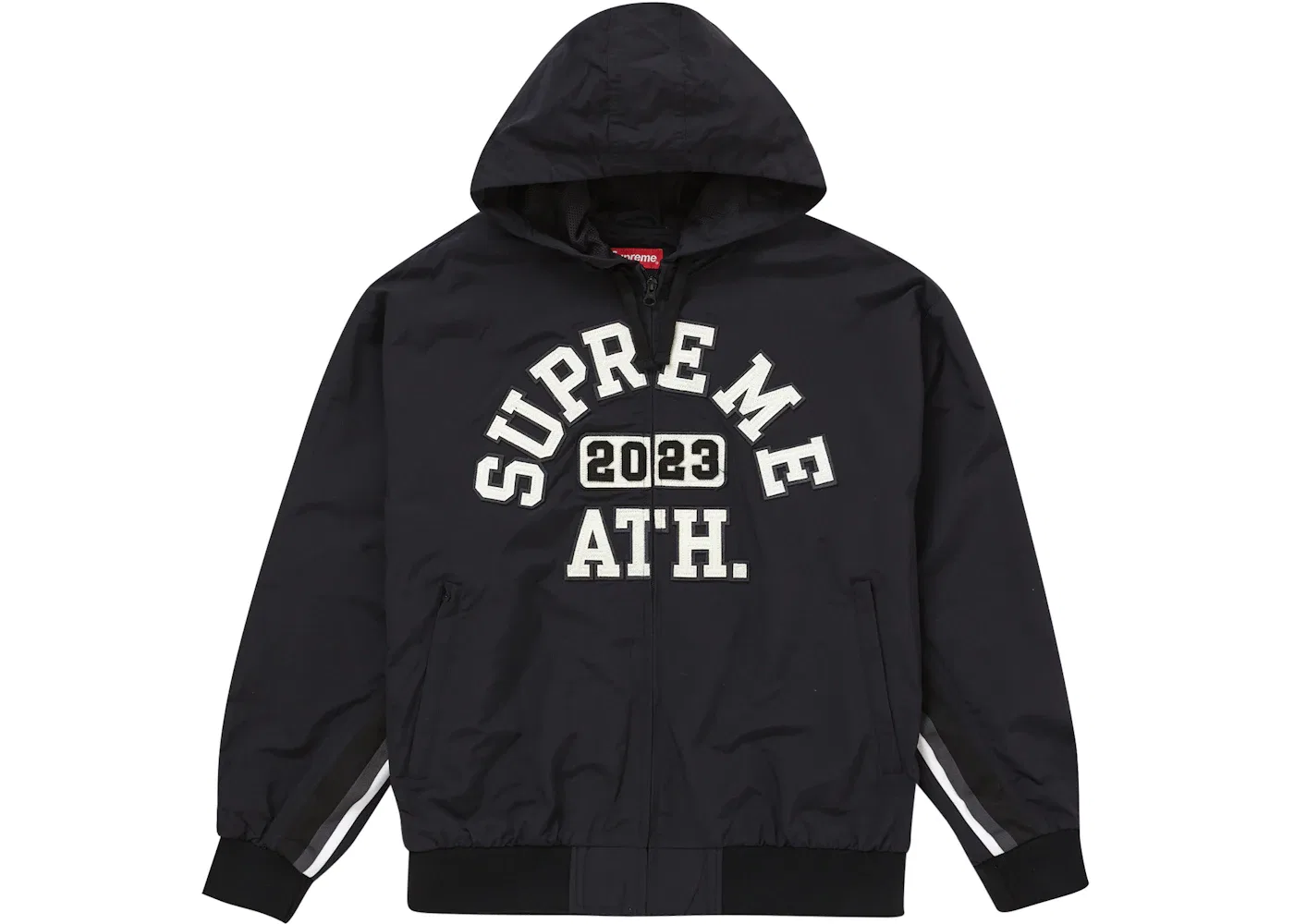 Мужская куртка с капюшоном Supreme Appliqué Hooded Track Jacket, Black