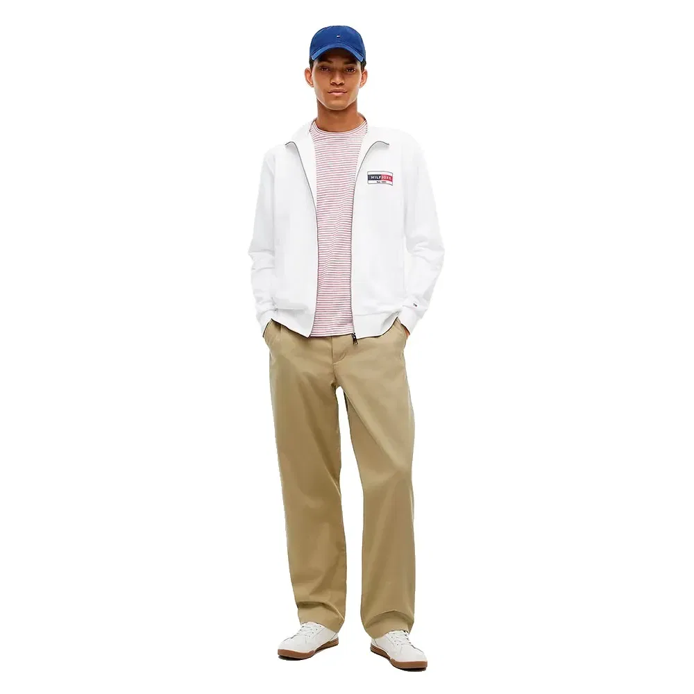 Мужской свитшот с молнией Brand Love Small Flag Tommy hilfiger, White — фото 4