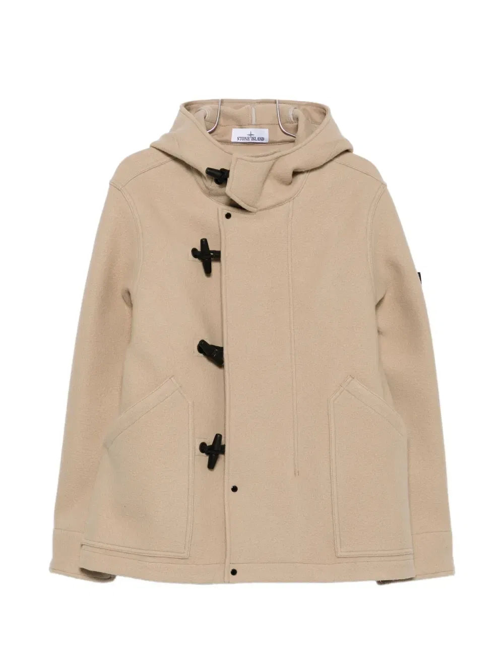 Куртка с капюшоном на застежке-тумблере Stone Island, бежевый