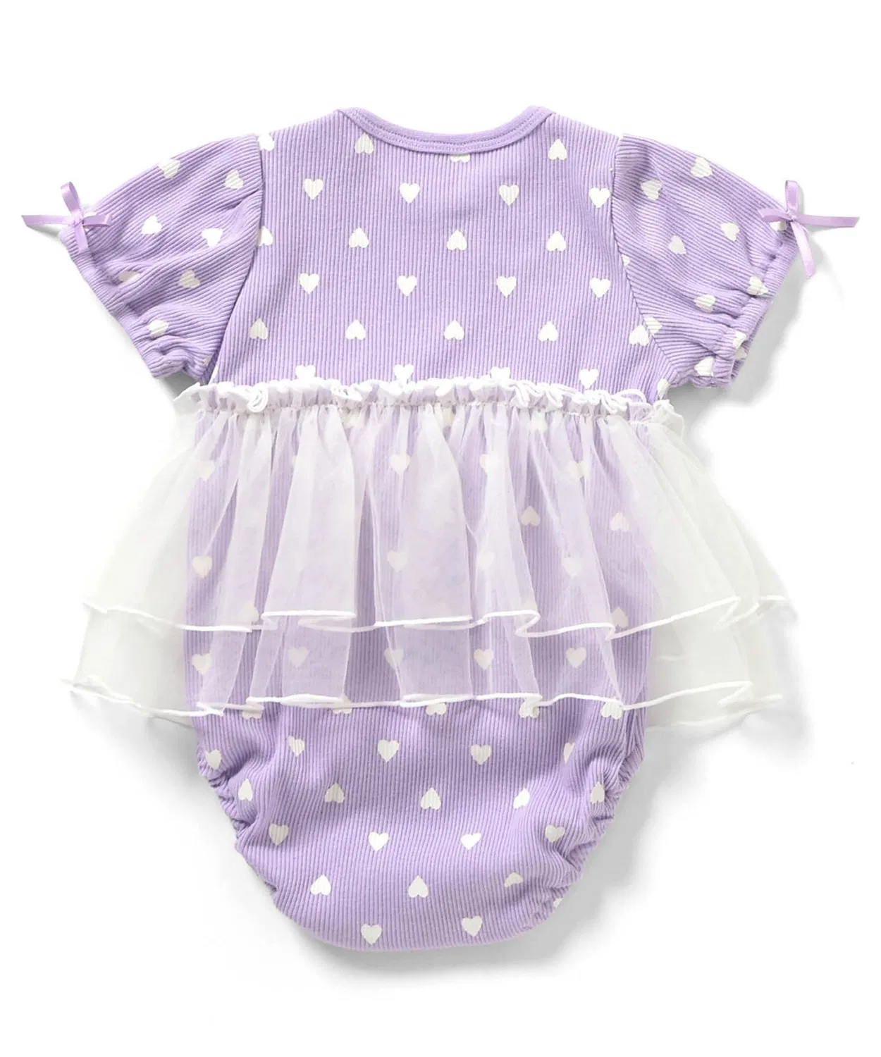 Детский боди-комбинезон с тюлевой пеплум-юбкой, модель Chiffon Peplum Bodysuit, apres les cours, Lavender — фото 4
