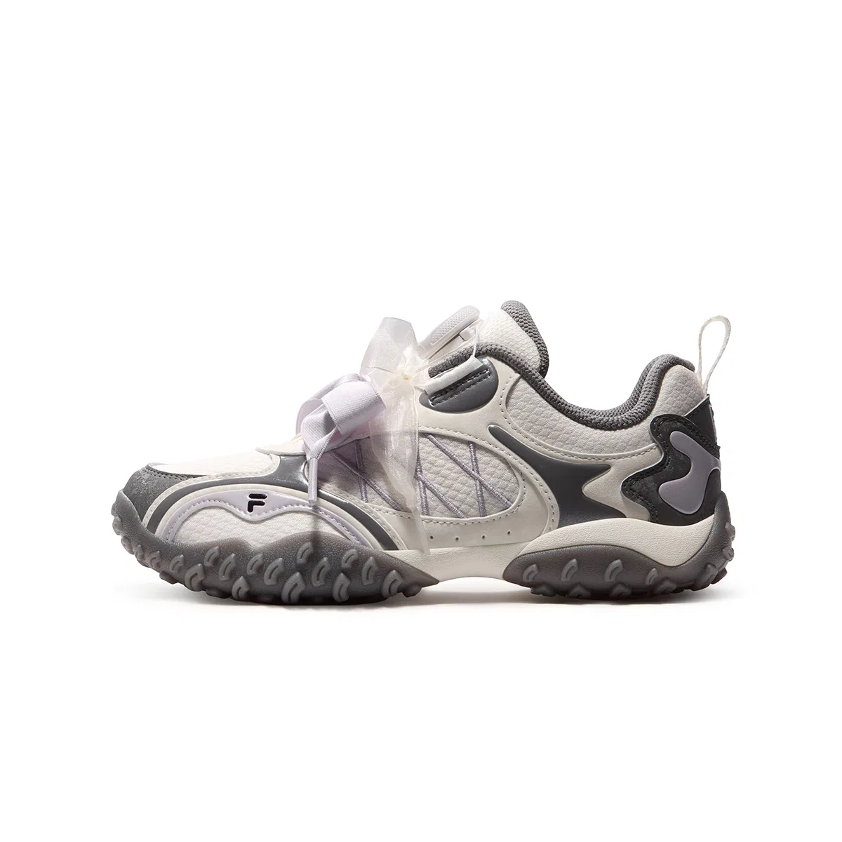 Детские кроссовки для бега с шнуровкой FILA KIDS, Milk White/Smoke Gray