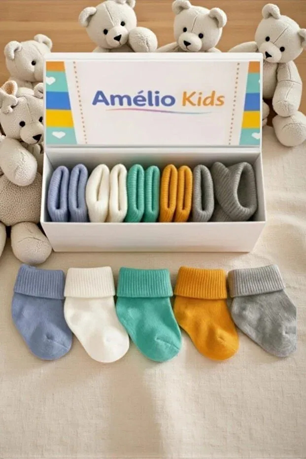 Детские носки хлопковые набор 5 пар Amélio Kids, Multicolor — фото 2