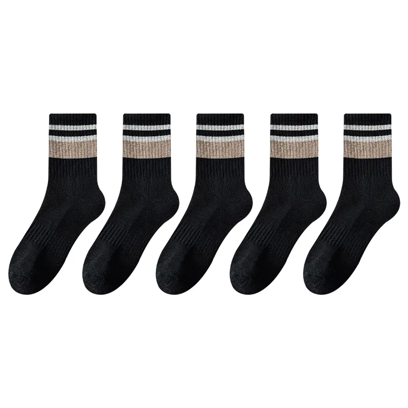 Детские носки-гольфы 5 пар, Black, MIIOW