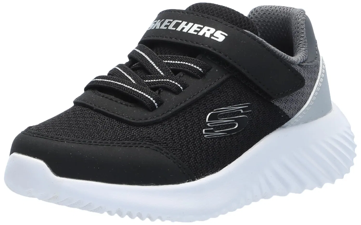 Детские кроссовки для мальчиков с липучкой Bounder Trekzic Skechers, Black Silver