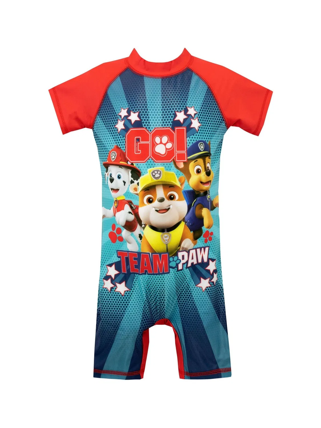 Купальник-слит с принтом Paw Patrol Character, Red/Blue