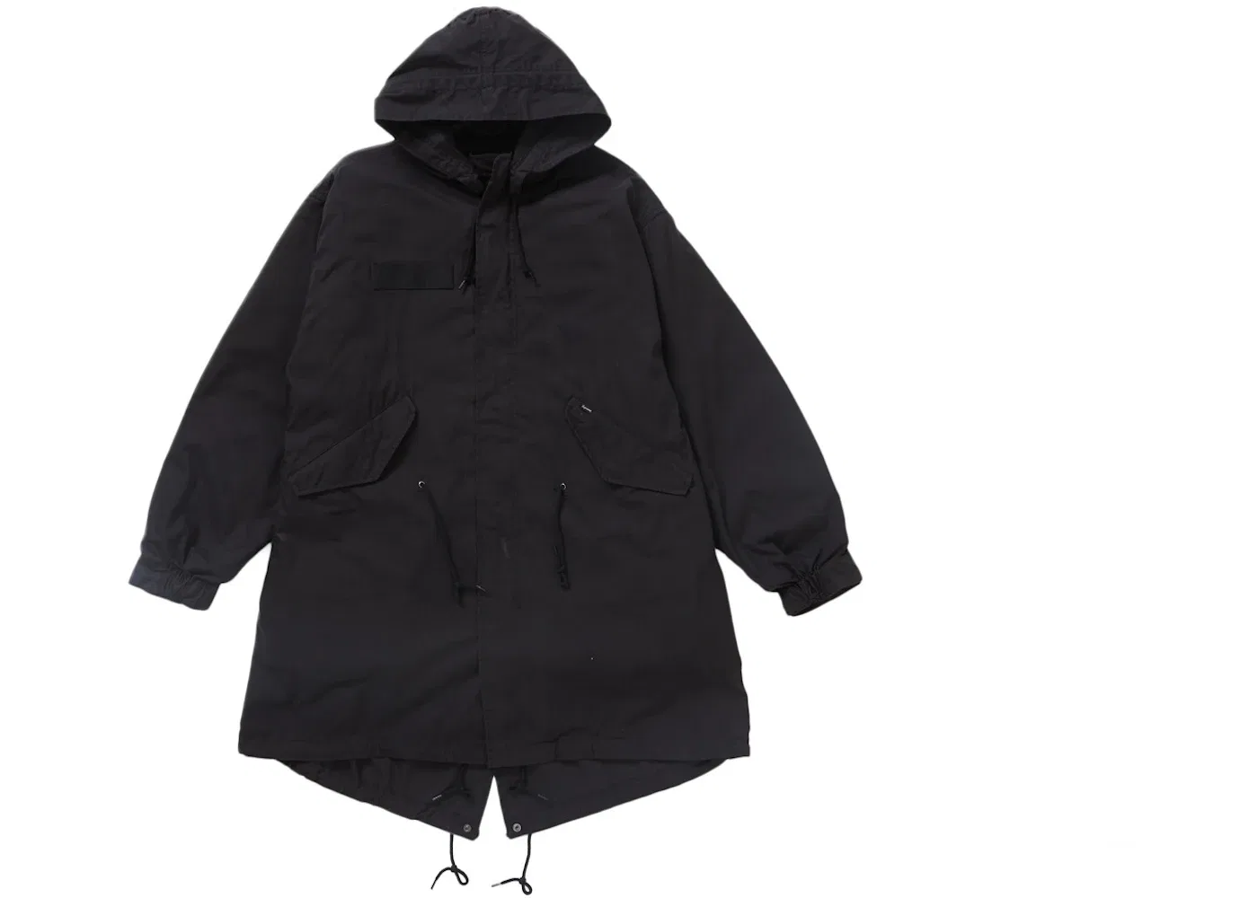 Мужское пальто-рыбка с принтом Supreme Fishtail Parka, Black