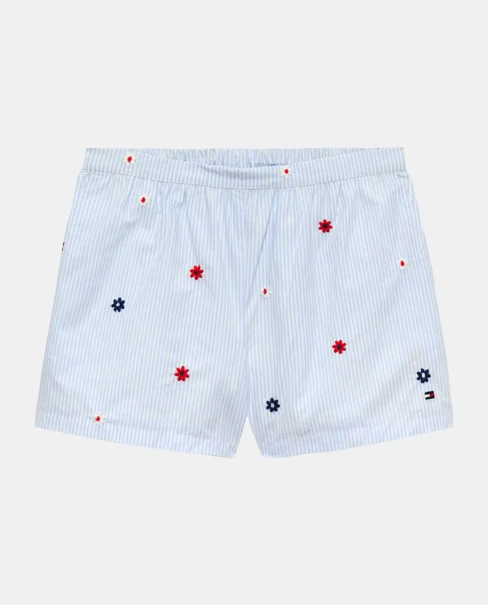 Детские шорты для девочек с вышивкой Tommy Hilfiger, Azul