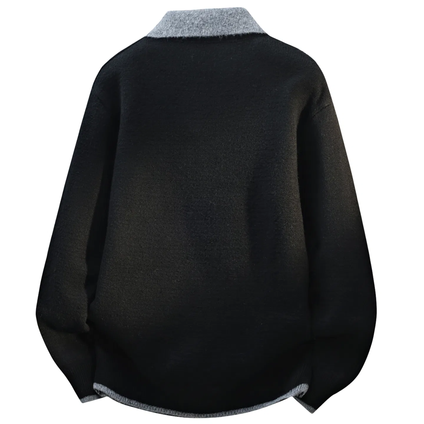Детский джемпер с воротником-лацканом, модель Lapel Moderate, Jeep, Black Fleece-Lined — фото 3