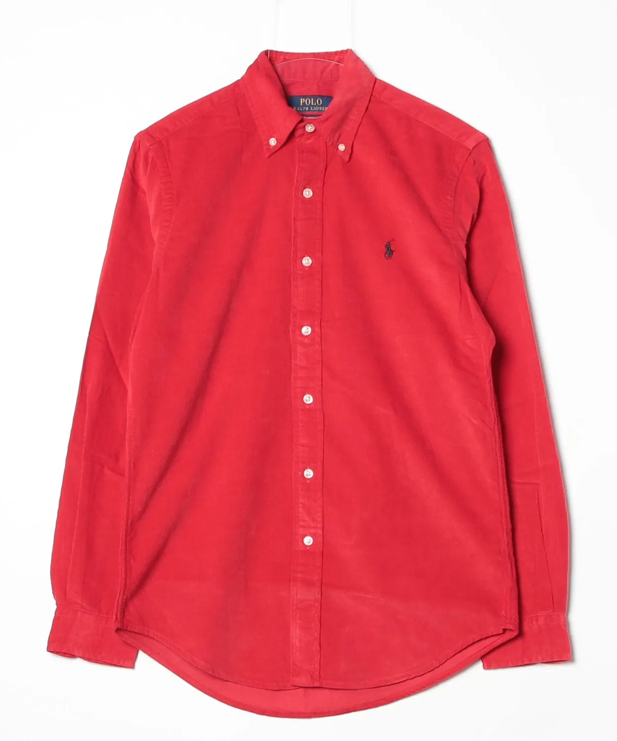 Мужская классическая рубашка из вельвета с длинным рукавомPolo Ralph Lauren, Red — фото 4