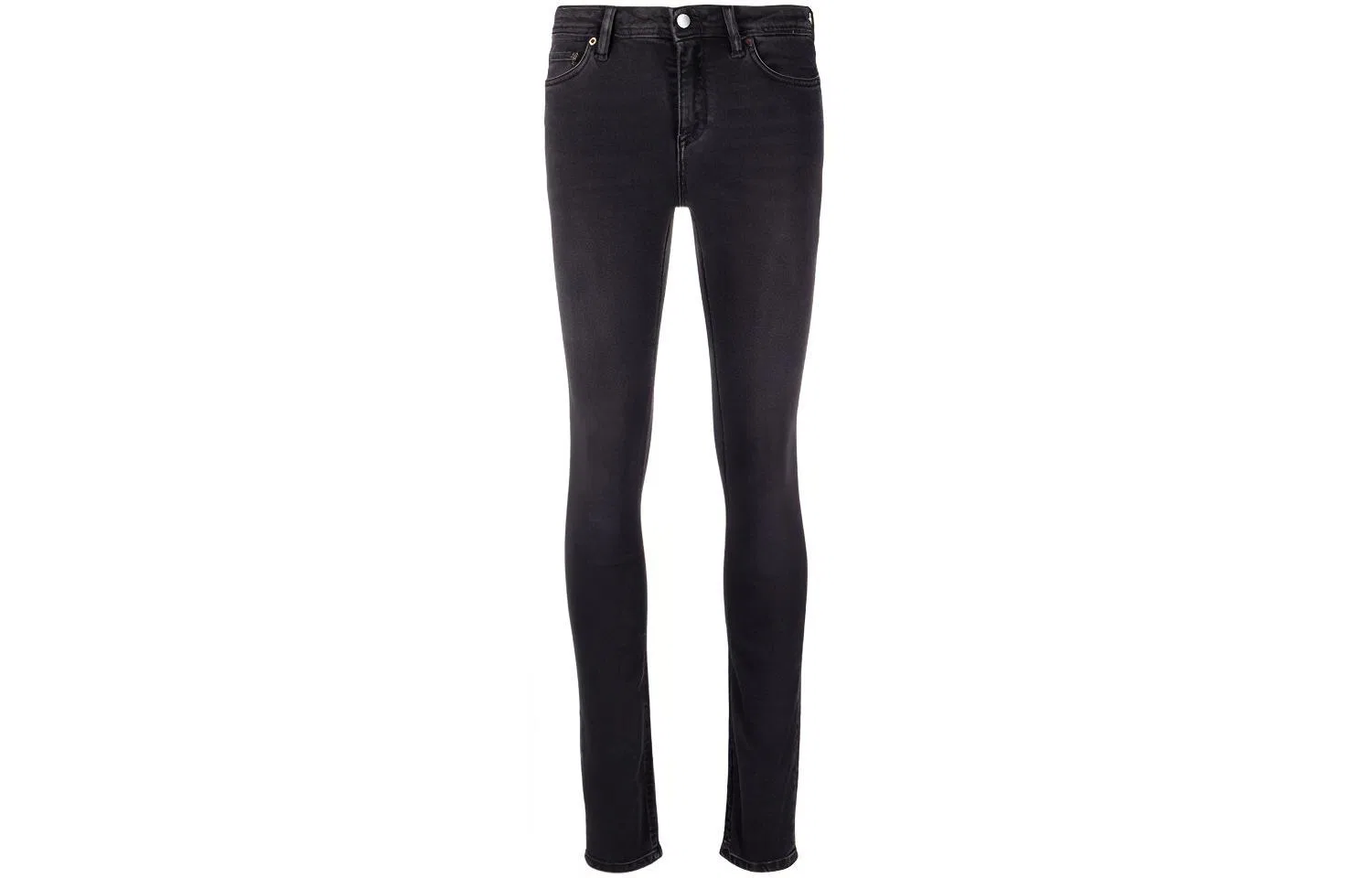 Женские джинсы с завышенной талией Climb Mid Rise Acne Studios, Black