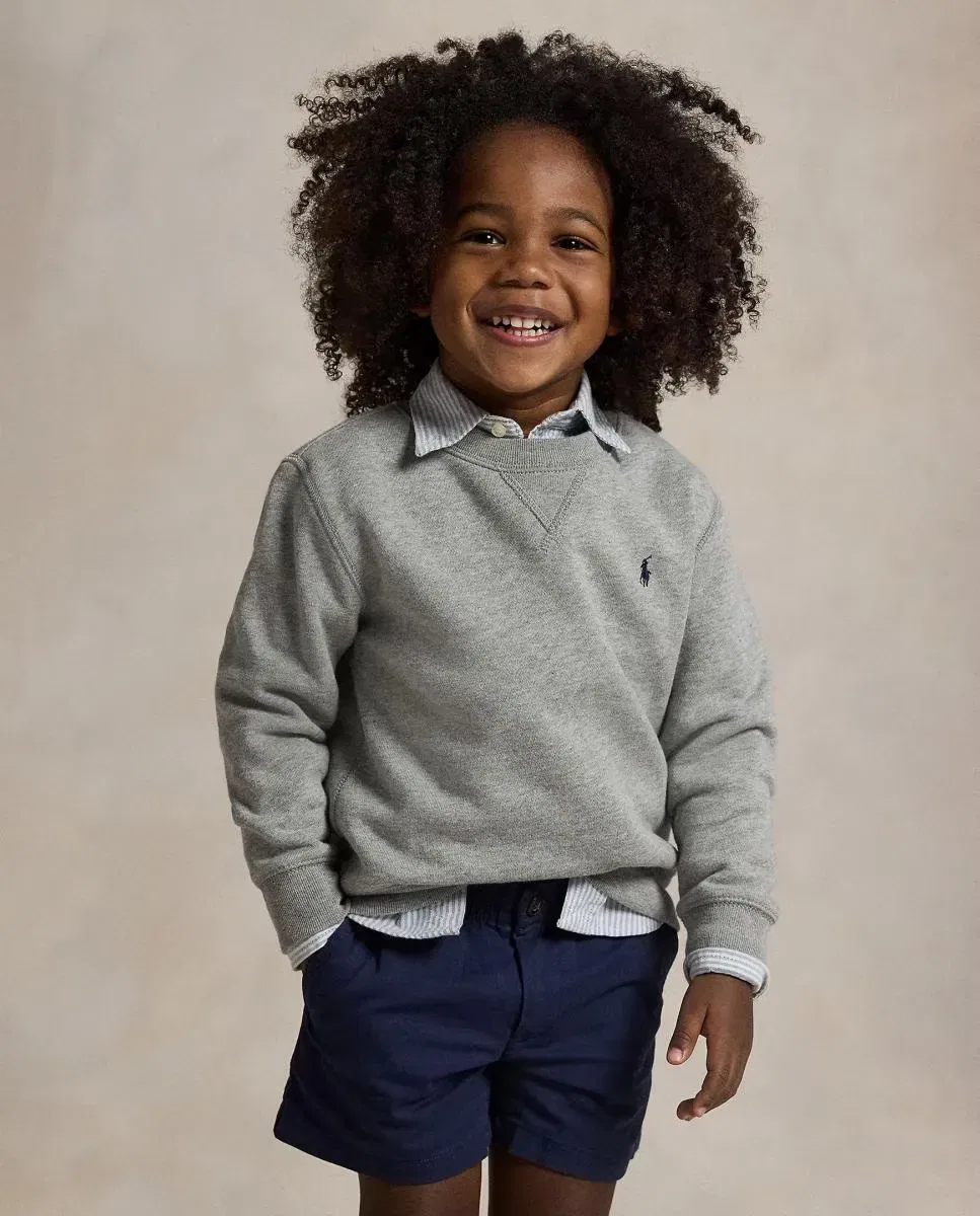 Детская толстовка для мальчиков с круглым вырезом Polo Ralph Lauren, Gris Claro — фото 2