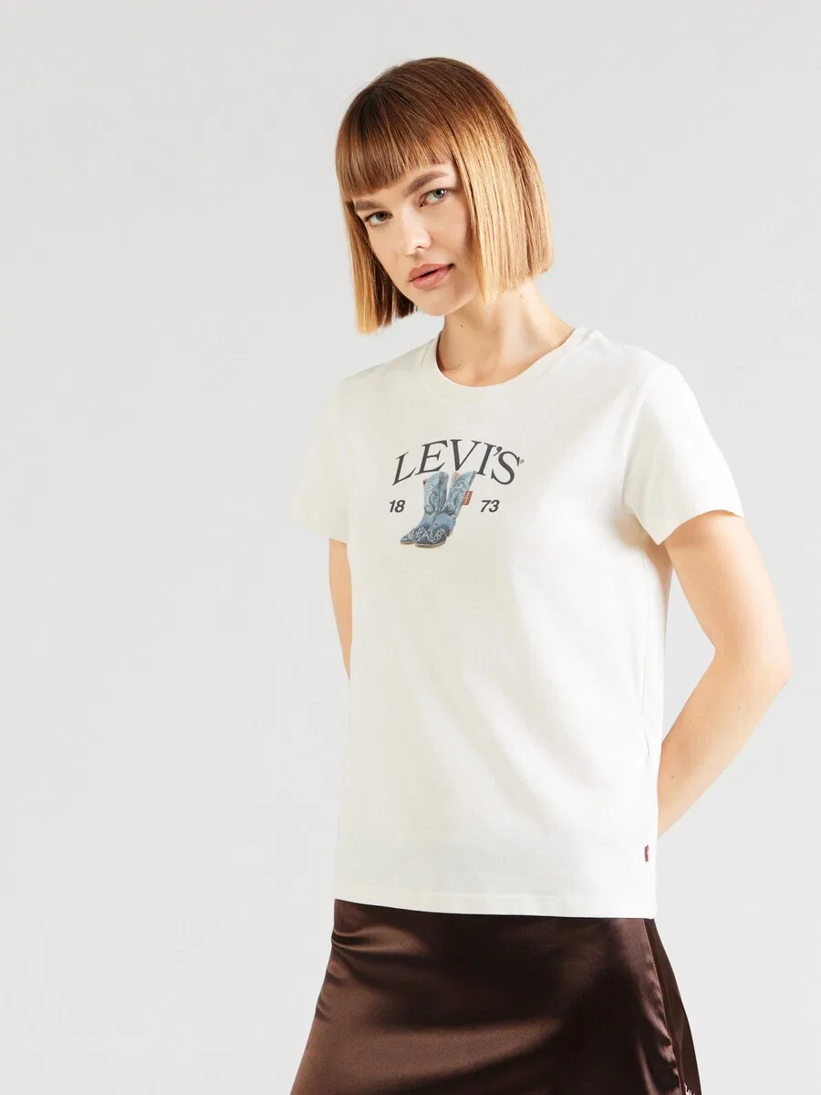 Футболка LEVI'S THE PERFECT белого цвета — фото 2