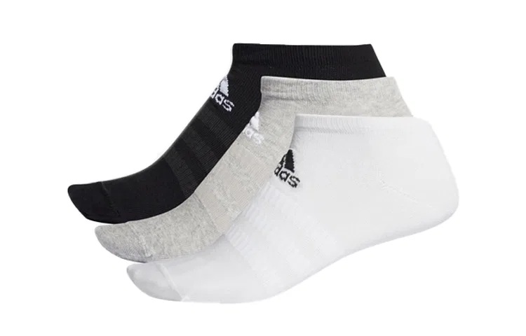 Детские носки-невидимки, набор из 6 пар, Adidas, Black White Gray — фото 3