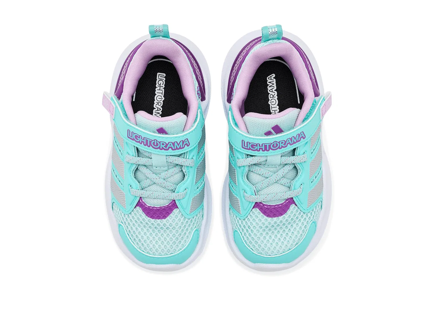 Кроссовки Lightorama Runner (для младенцев и малышей) Adidas Kids, Halo Mint/Silver Metallic/Flash Aqua — фото 3
