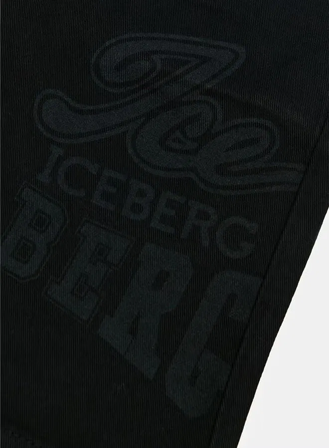 Шорты хлопковые для мальчика Iceberg, черный — фото 3