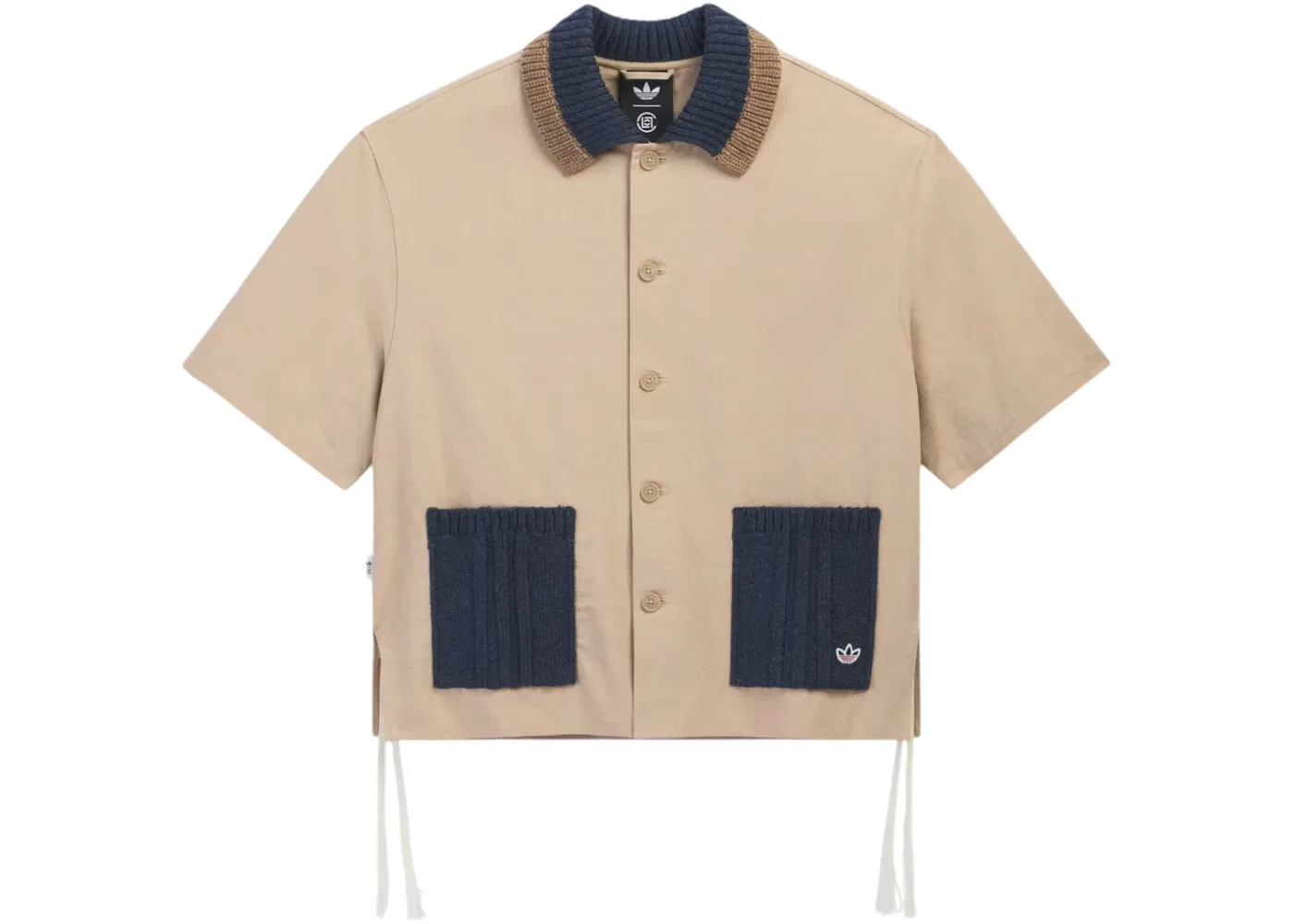 Мужская рубашка-гавайка с принтом CLOT SS Guayabera By Edison Chen Adidas, Warm Sandstone