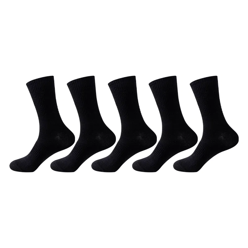 Детские носки до колена, набор из 5 пар, Black, MIIOW
