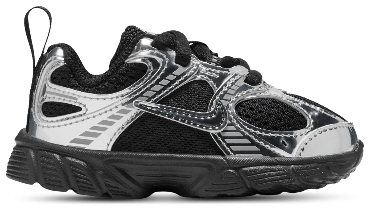 Детские кроссовки для мальчиков с дышащим сетчатым верхом Nike V5 RNR Shine, Black/Mtlc Silver