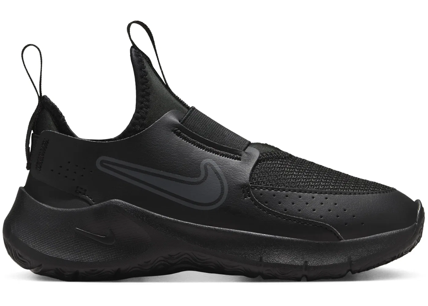 Детские кроссовки без шнурков Nike Flex Runner 3 Nike, Black/Black/Anthracite