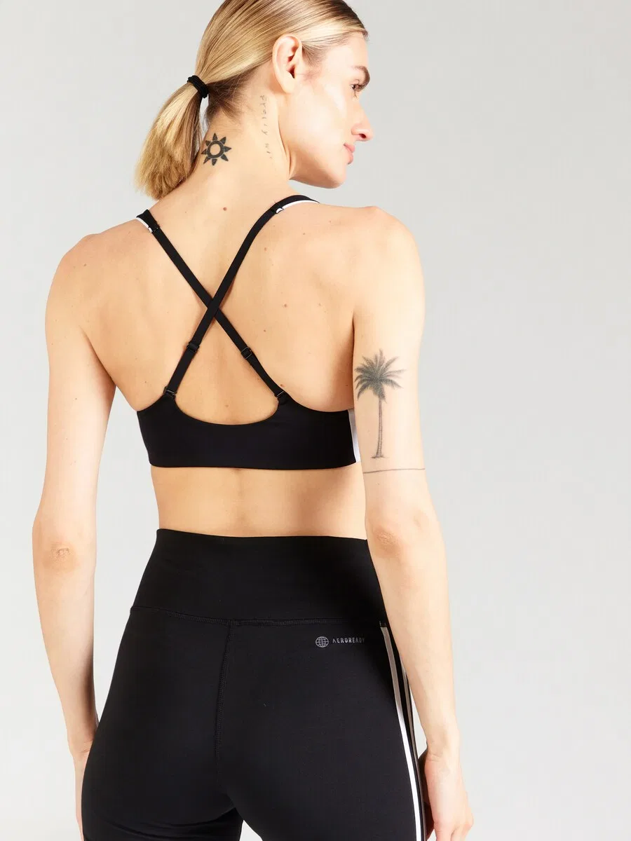 Спортивный бюстгальтер ADIDAS PERFORMANCE Triangle, черный — фото 4