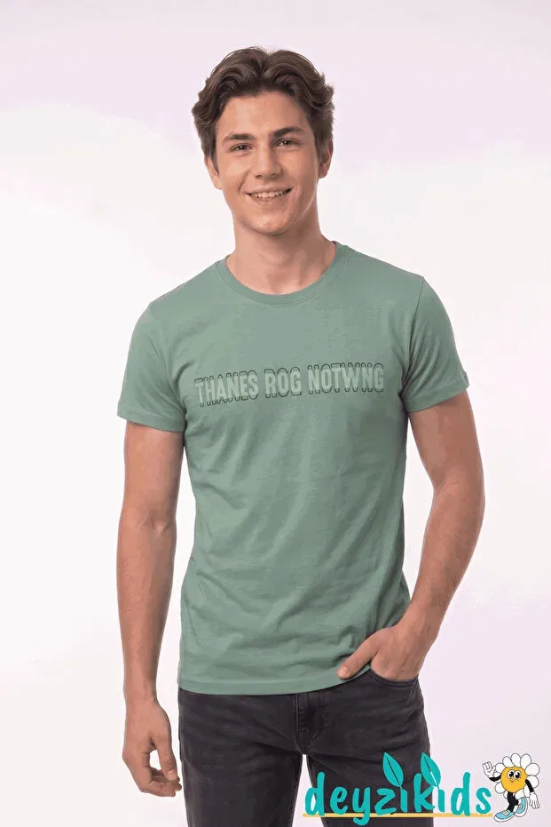 Детская футболка с принтом Thanes Rog Notwng Deyzikids, Green